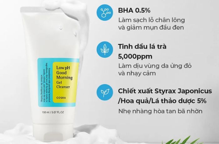 Sữa rửa mặt cho nam da dầu mụn đầu đen Cosrx Sữa rửa mặt cho nam da dầu mụn đầu đen Cosrx