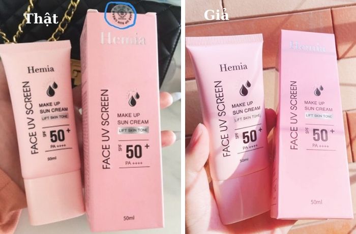 Kem chống nắng Hemia có tốt không? Cách nhận biết kem chống nắng Hemia thật giả