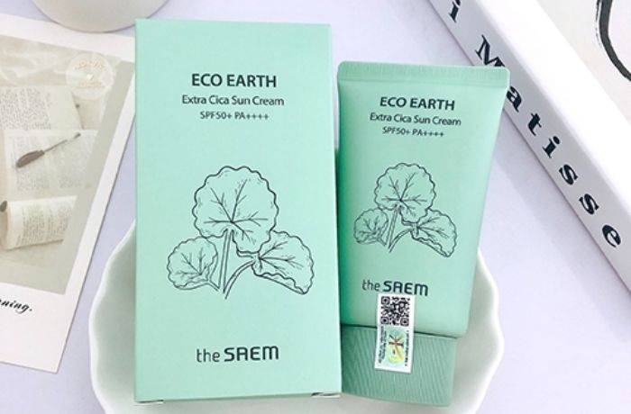 Review Kem Chống Nắng Rau Má The Saem Eco Earth Extra Cica Sun Cream có tốt không?
