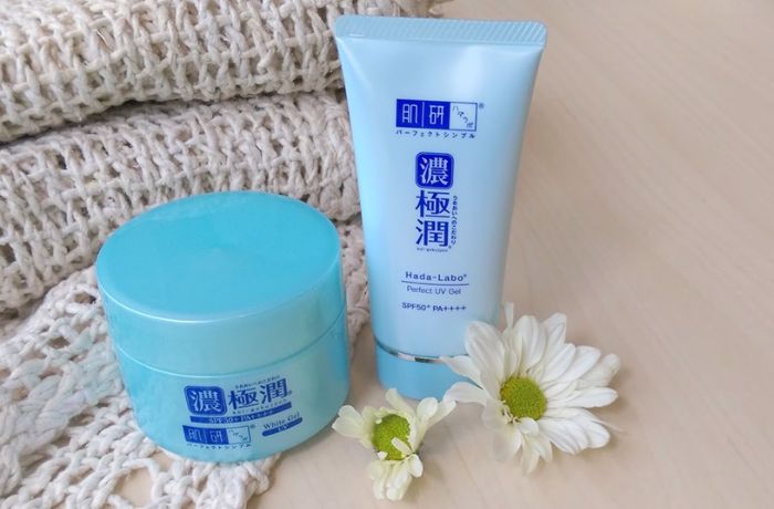 Kem chống nắng cho da khô nhạy cảm của Nhật - Hada Labo Koi-Gokujyun Perfect UV Gel SPF50+ PA++++