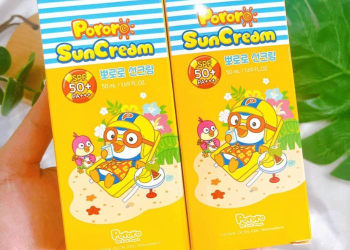 Giới thiệu kem chống nắng Pororo Sun Cream cho bé