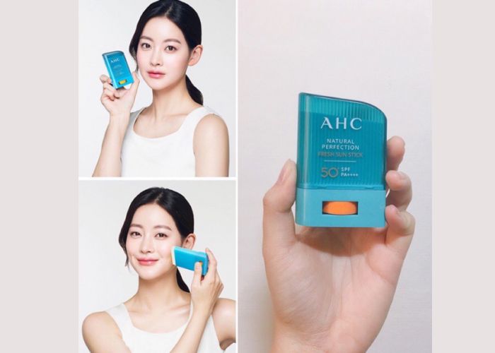 AHC là một thương hiệu mỹ phẩm nổi tiếng của Hàn Quốc. Kem chống nắng AHC màu xanh cụ thể là sản phẩm AHC Natural Perfection Fresh Sun Stick, và sản phẩm này được sản xuất tại Hàn Quốc. 