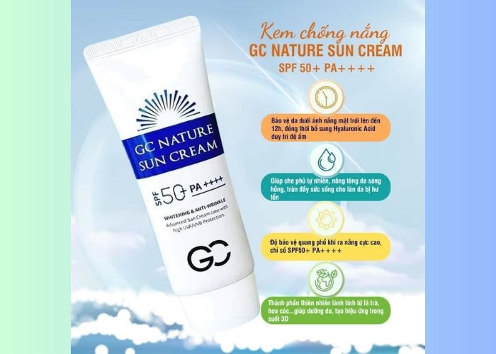 Hiện tại, Kem chống nắng GC Nature Sun Cream Skin Protect UV Sun Block SPF 50 PA+++ có 2 dòng sản phẩm