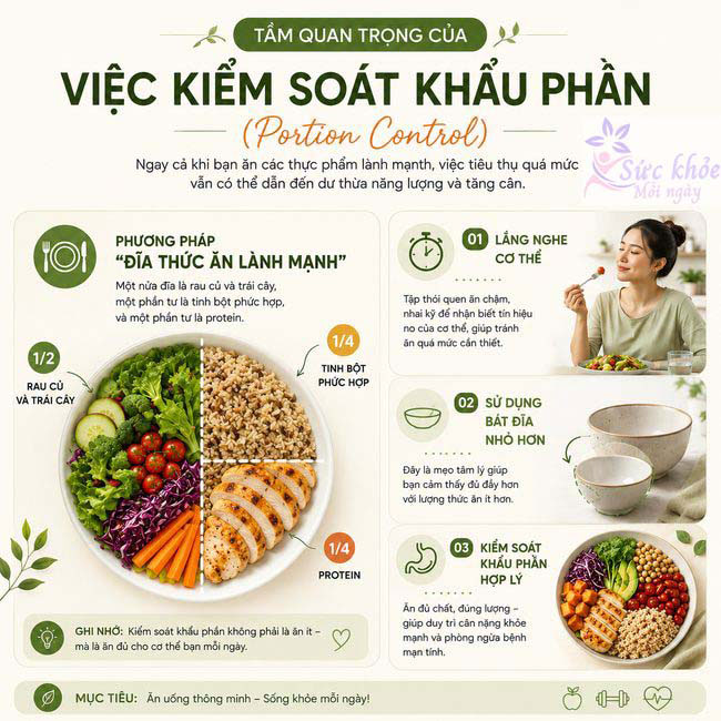 Tầm quan trọng của việc kiểm soát khẩu phần (Portion Control)