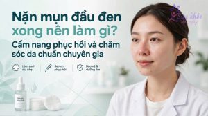 Nặn mụn đầu đen xong nên làm gì? Cẩm nang phục hồi và chăm sóc da chuẩn chuyên gia